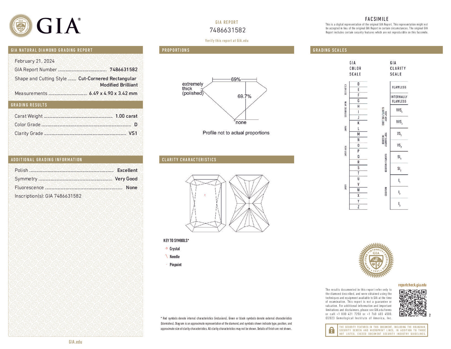 GIA-Certified 1.00 ct Radiant-Cut Diamond – D Color, VS1 Clarity