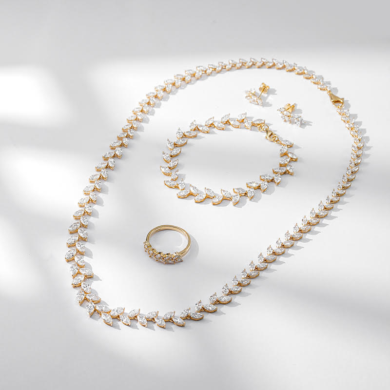 Golden Reverie – 18K Yellow Gold Lab Diamond Tennis Necklace