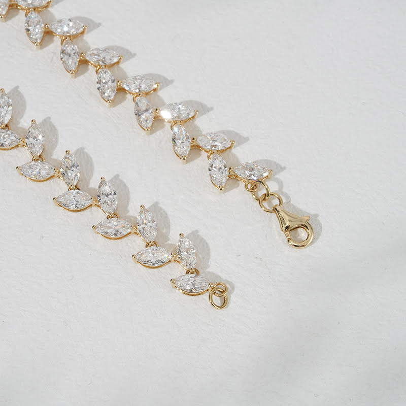 Whispering Wheat – 18K Yellow Gold Lab Diamond Bracelet