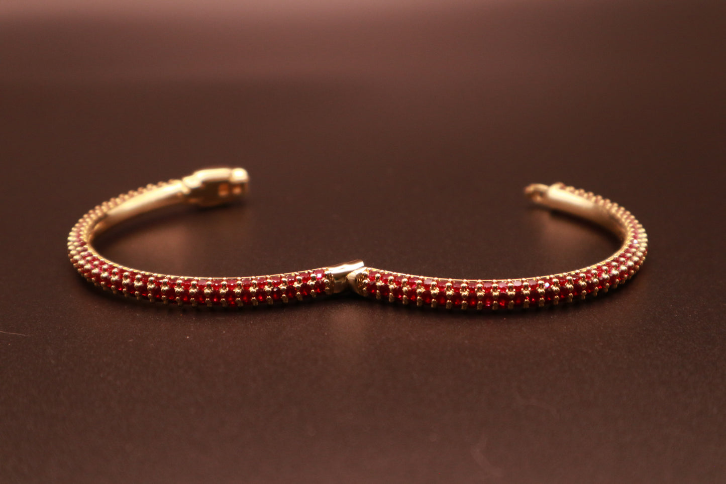18k Gold Ruby Bangle