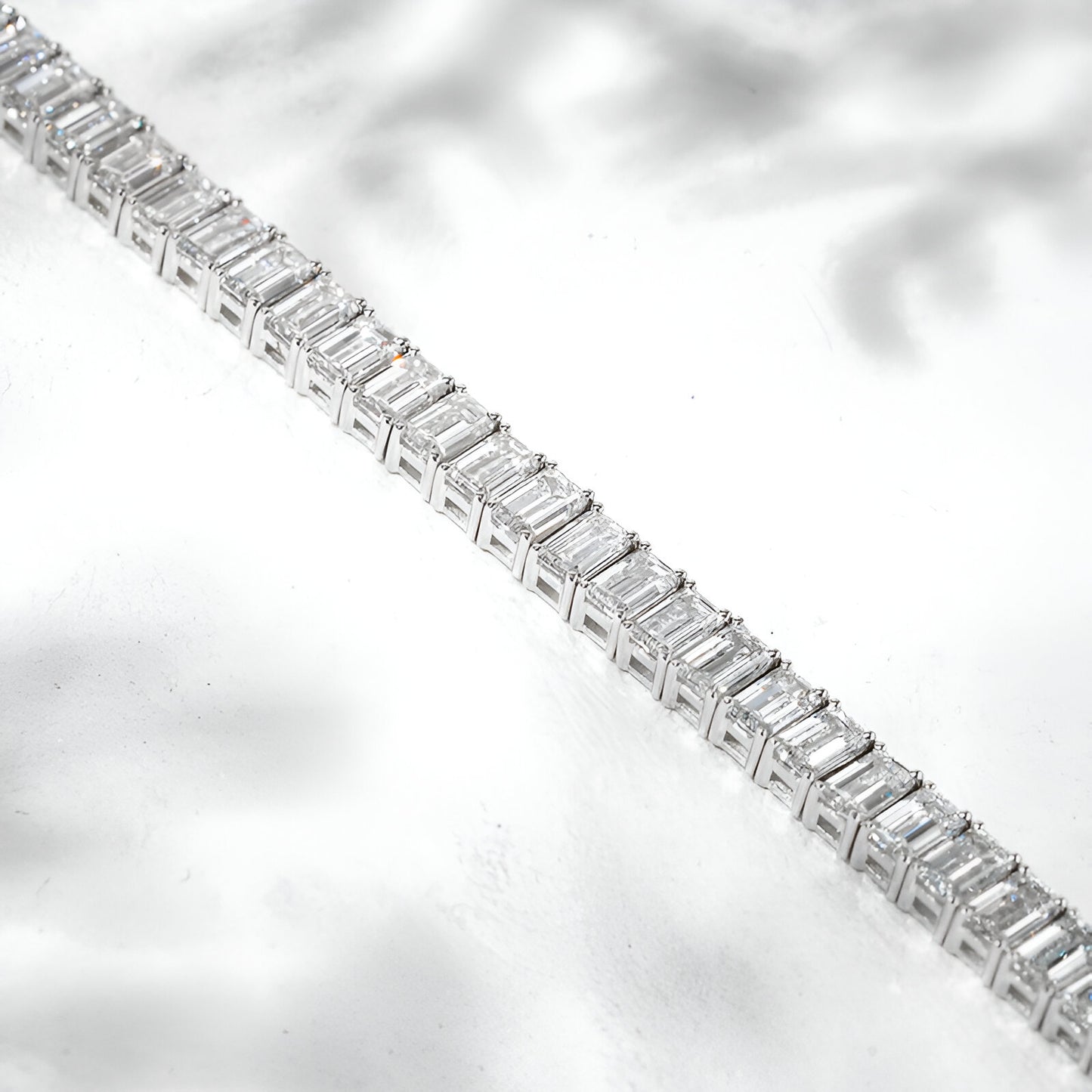 QOB “Empire Cut” Lab Diamond Bracelet ~15.28 carats in 18 k Solid Gold