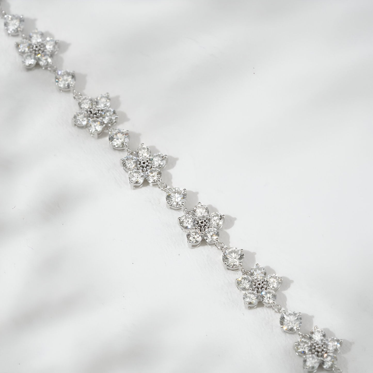 QOB “Eternal Bloom” Lab Diamond Bracelet ~5.62 carats in Solid 18K Gold
