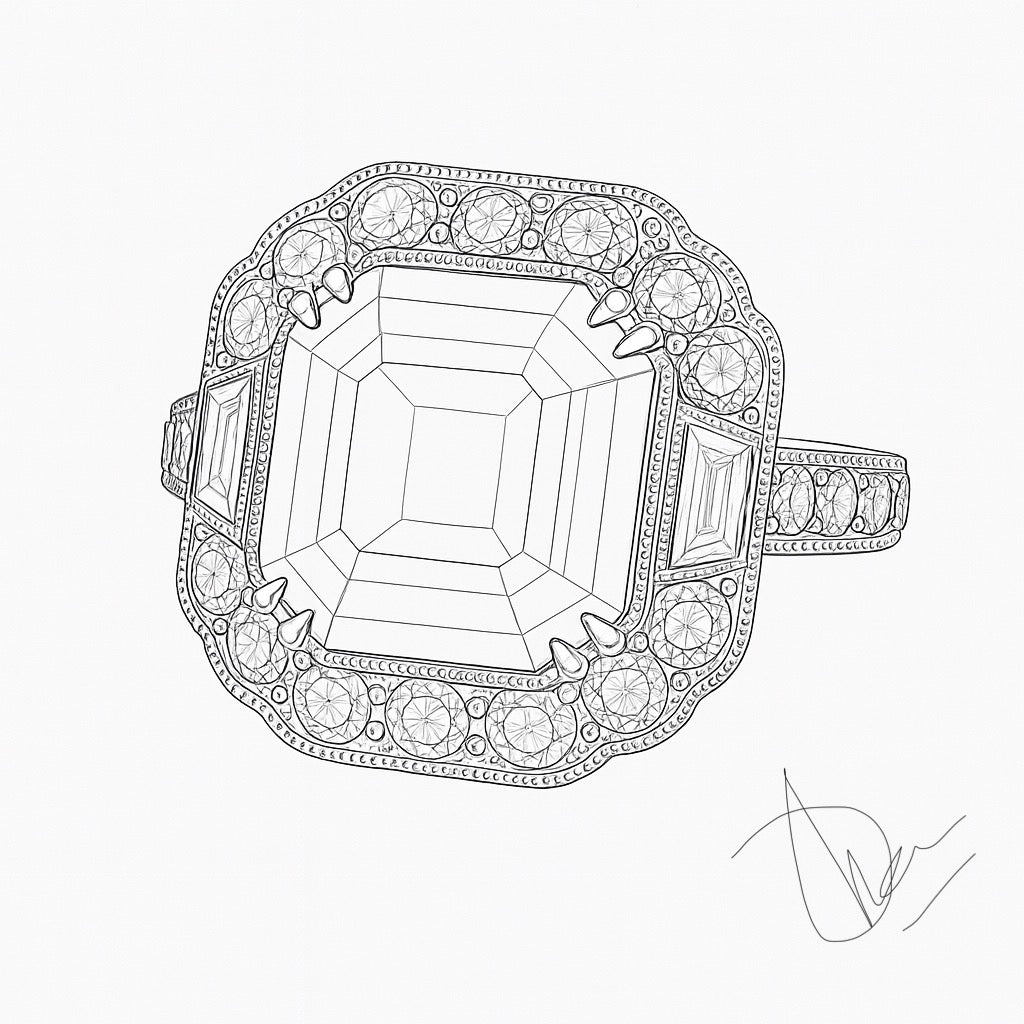 4.69 Carat Unheated Sri Lankan Sapphire Ring in Platinum with Natural Diamond Halo