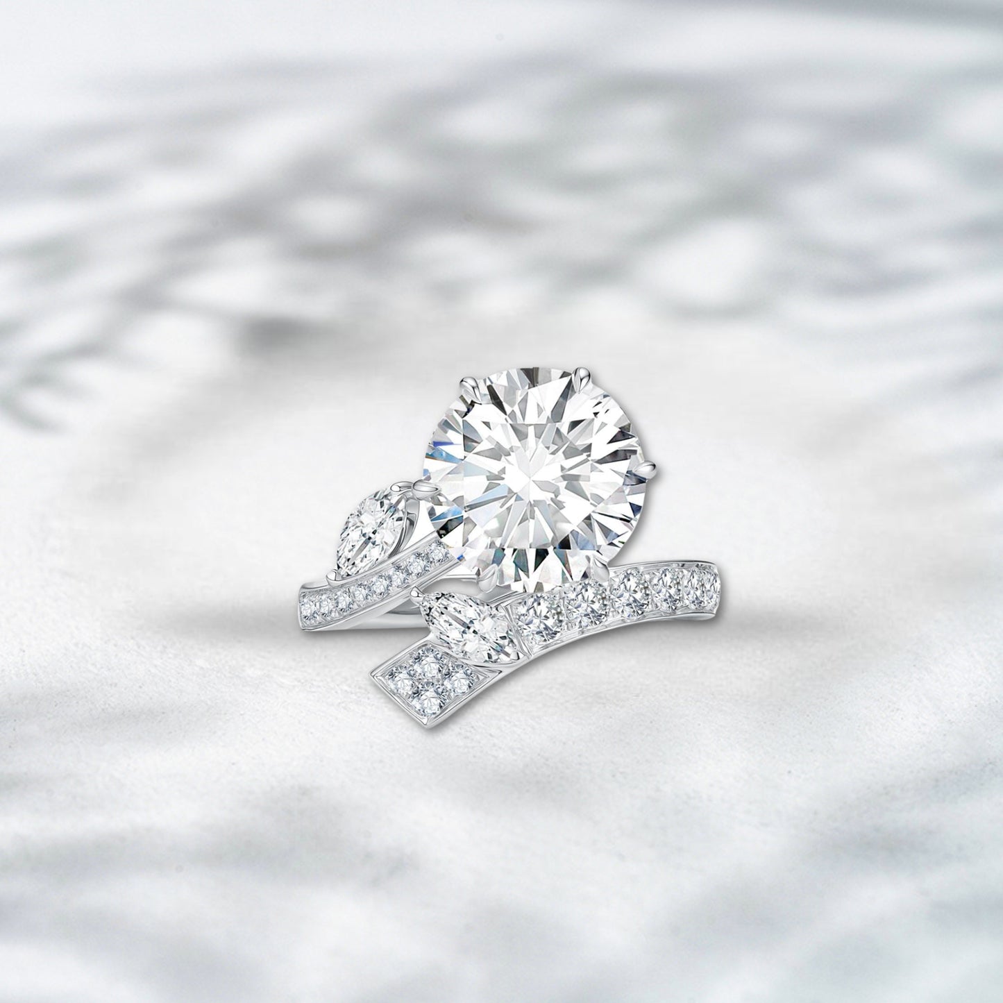 QOB Solstice Crest Ring – 5.94ct Lab Diamond in 18K White Gold