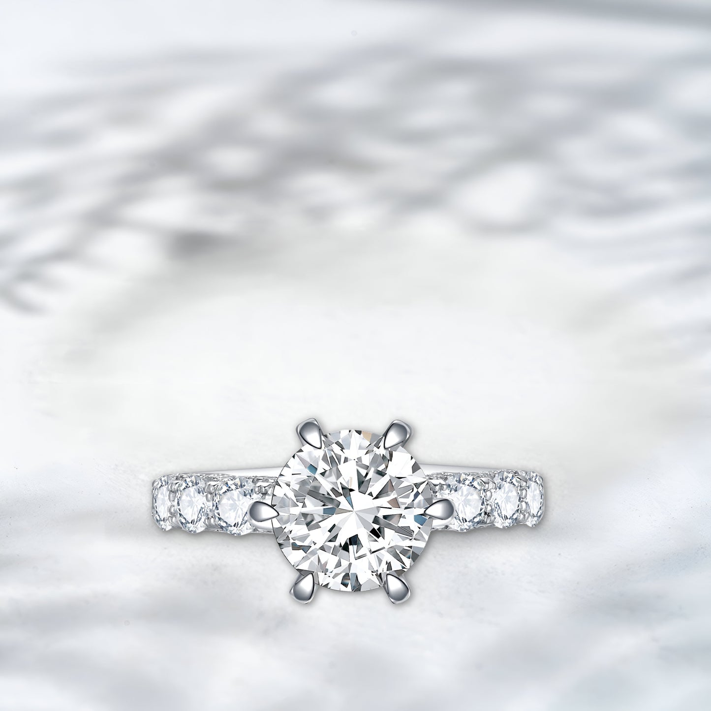 QOB Crown Glow 2.00 ct Lab Diamond Ring in 18K White Gold