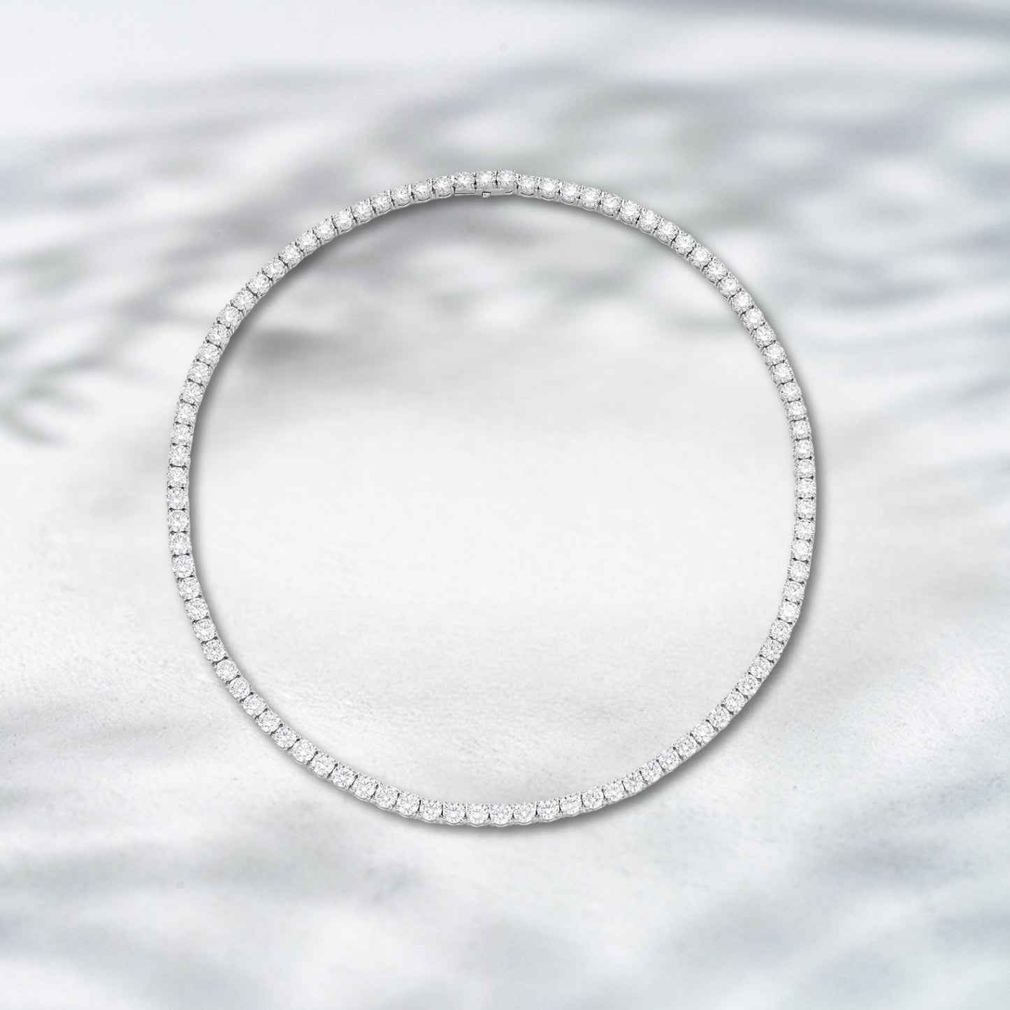 QOB Celestial Thread – 8.377ct Lab Diamond Tennis Necklace in Platinum PT950