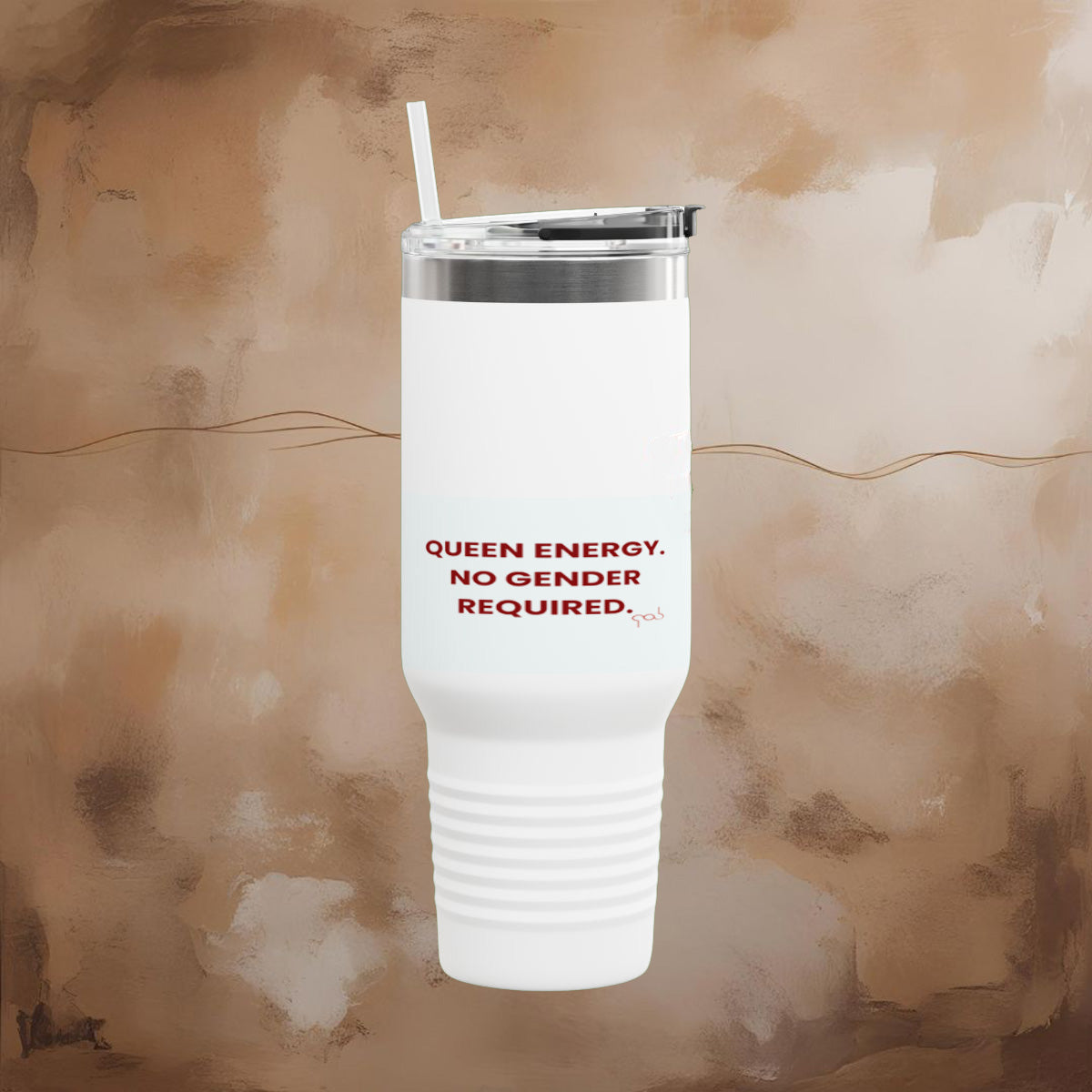 Queen Energy. No Gender Required. Insulated Travel Mug | 40oz ,