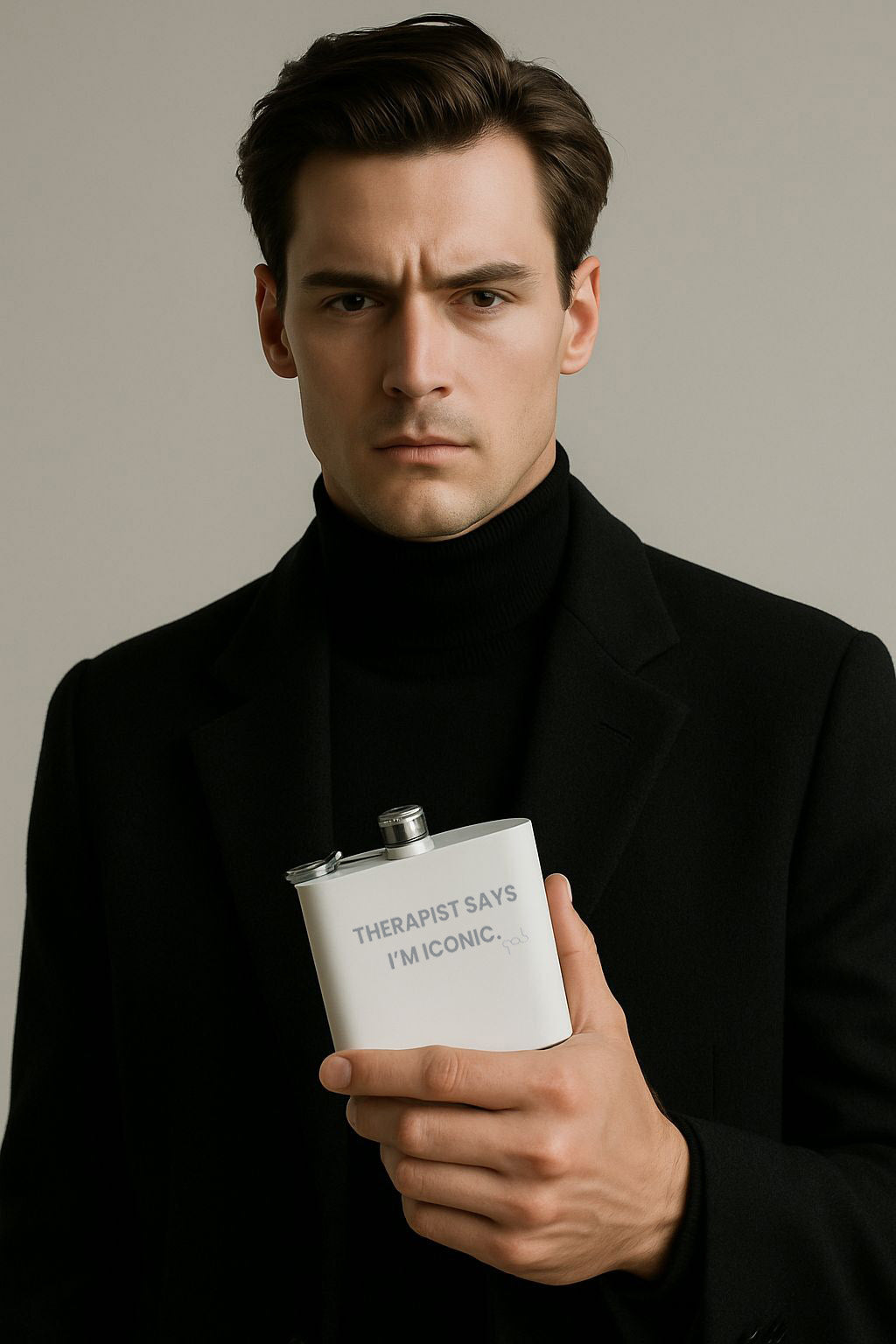 Therapist Says I’m Iconic Stainless Steel Flask, 6oz