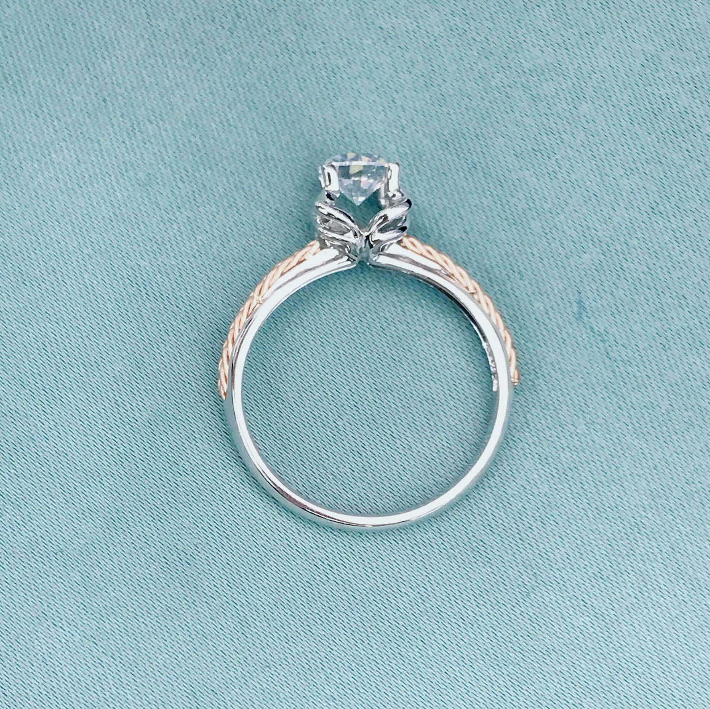 Twilight Weave 2ct Lab Diamond Braided Engagement Ring in 18K Gold