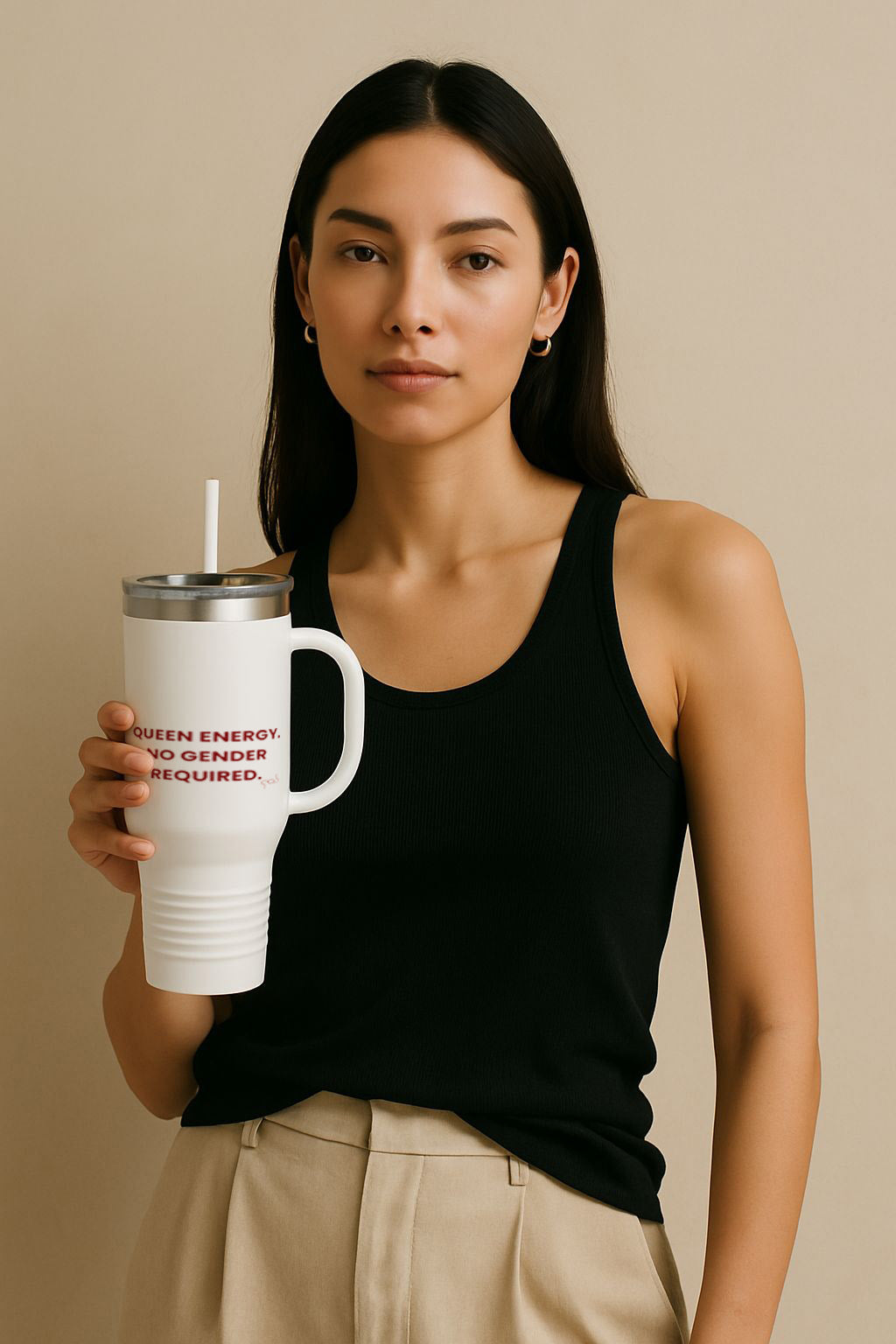 Queen Energy. No Gender Required. Insulated Travel Mug | 40oz ,