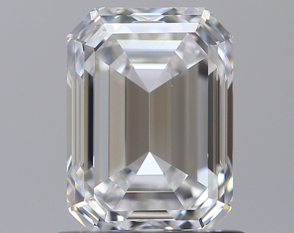 GIA-Certified 1.01 ct Emerald-Cut Diamond – D Color, VVS2, Strong Blue Fluorescence