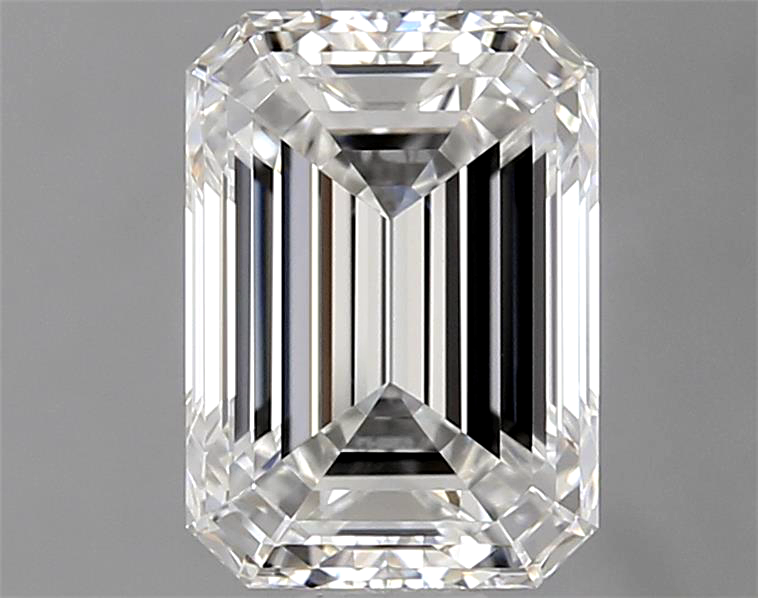 Emberly cut diamond on a gray background