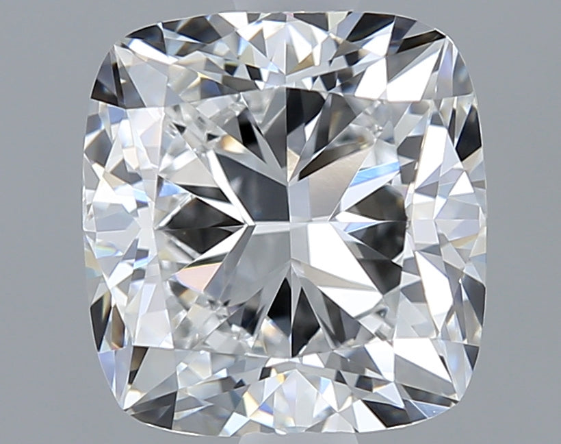 Close-up of a diamond with a gray background