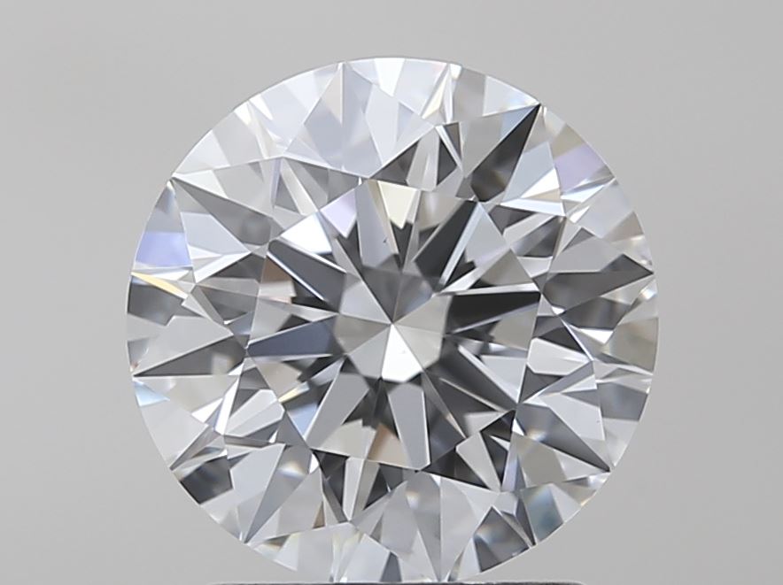 Round diamond on a gray background