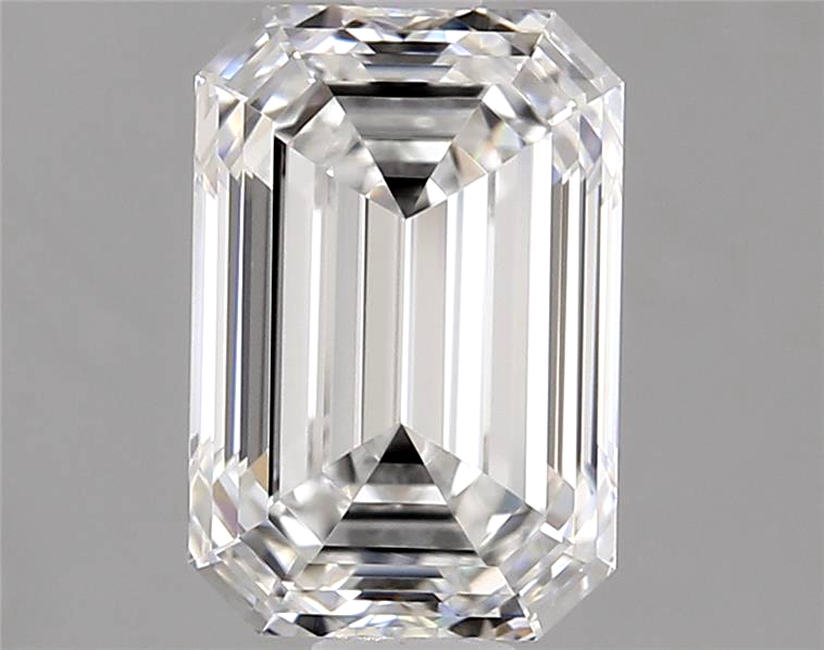 Emberly cut diamond on a gray background