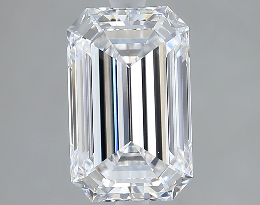 Emberly cut diamond on a gray background