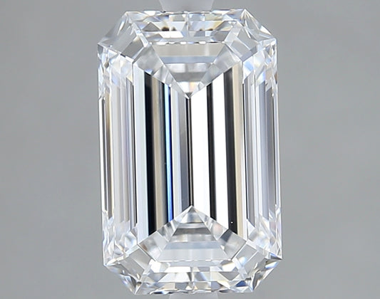 Emberly cut diamond on a gray background