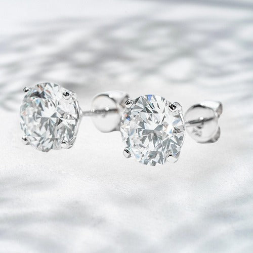 Soleil & Luna” Diamond Stud Duo – 2.0ct Natural Diamonds