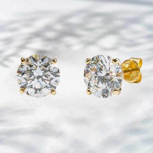 Soleil & Luna” Diamond Stud Duo – 2.0ct Natural Diamonds