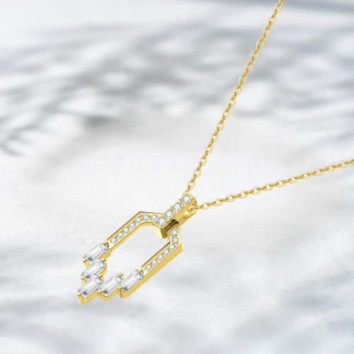 Sunrise Echo | Natural Diamond Pendant Necklace (0.35 ct)