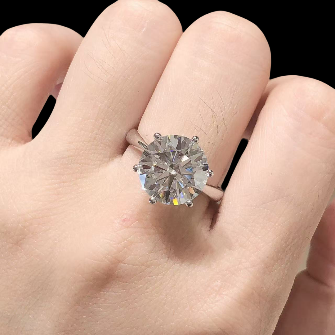 5.08 ct Round Brilliant Lab Diamond Ring – 18K White Gold