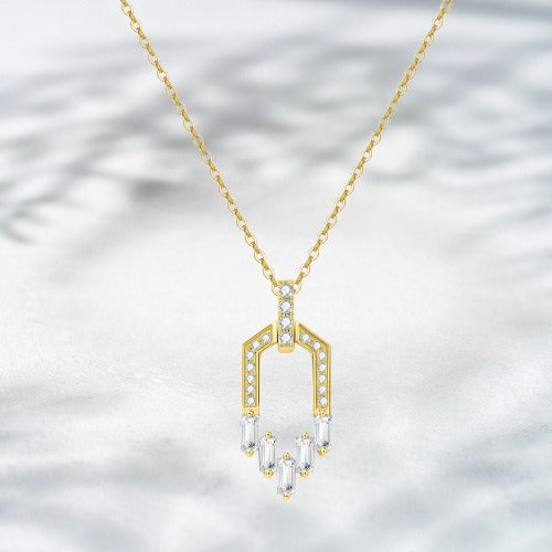 Sunrise Echo | Natural Diamond Pendant Necklace (0.35 ct)