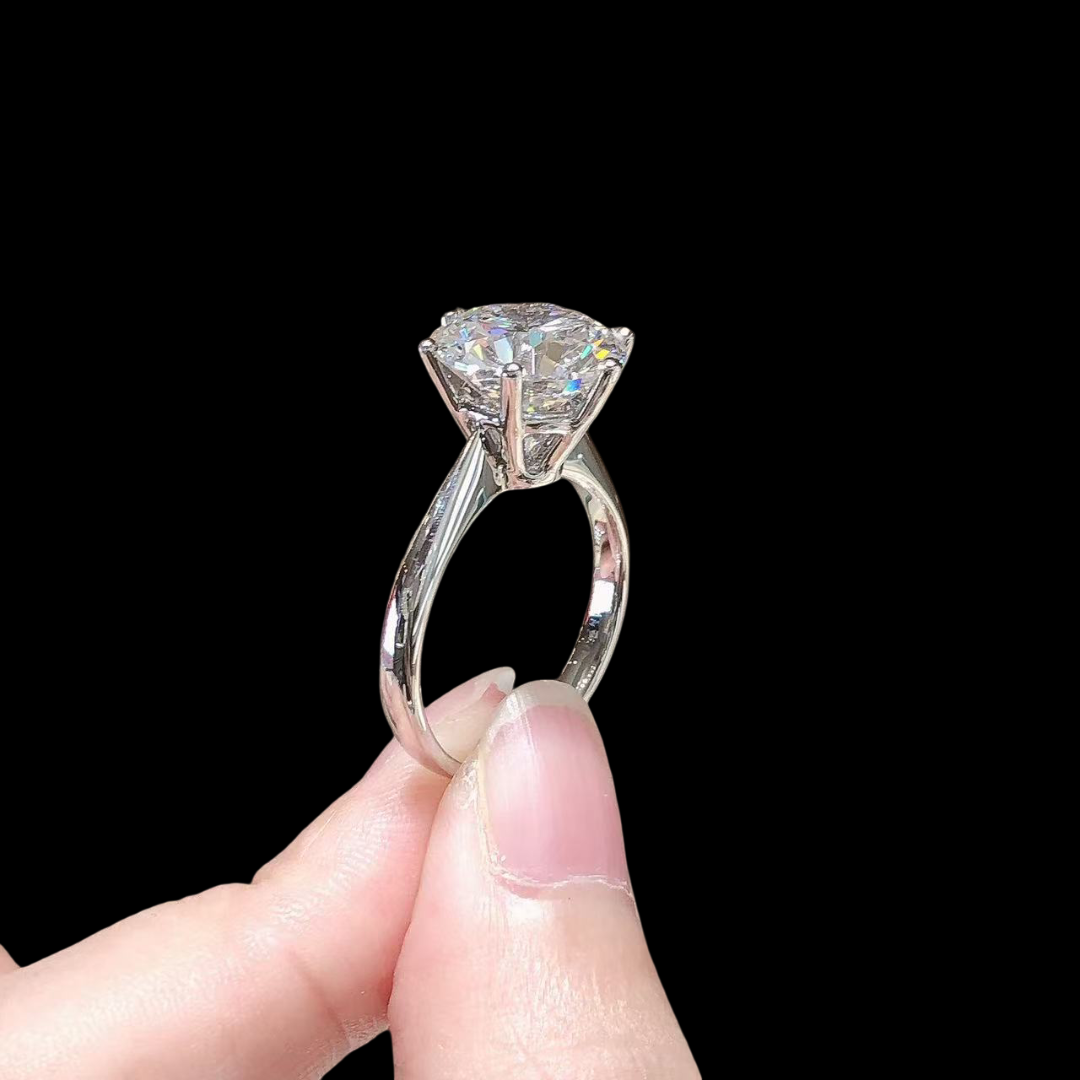 5.08 ct Round Brilliant Lab Diamond Ring – 18K White Gold