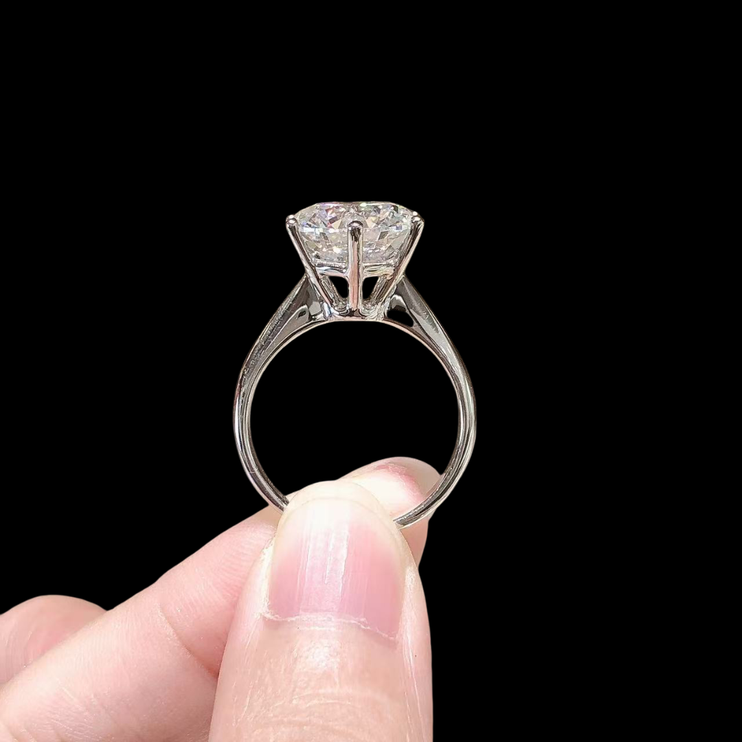 5.08 ct Round Brilliant Lab Diamond Ring – 18K White Gold