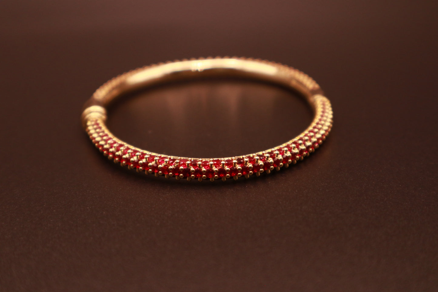 18k Gold Ruby Bangle