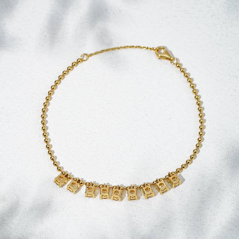 Twilight Cascade Bracelet | 18K White or Yellow Gold Lab Diamond Fringe