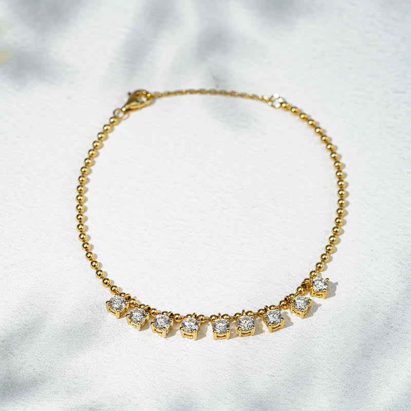 Twilight Cascade Bracelet | 18K White or Yellow Gold Lab Diamond Fringe