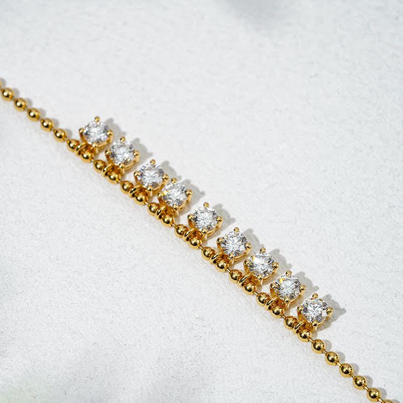 Twilight Cascade Bracelet | 18K White or Yellow Gold Lab Diamond Fringe