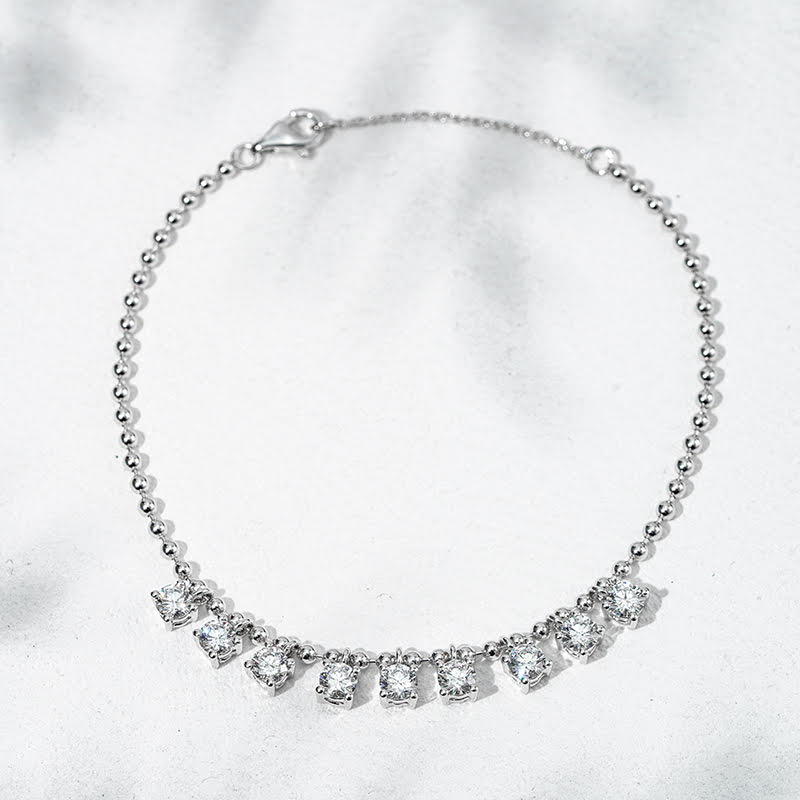 Twilight Cascade Bracelet | 18K White or Yellow Gold Lab Diamond Fringe