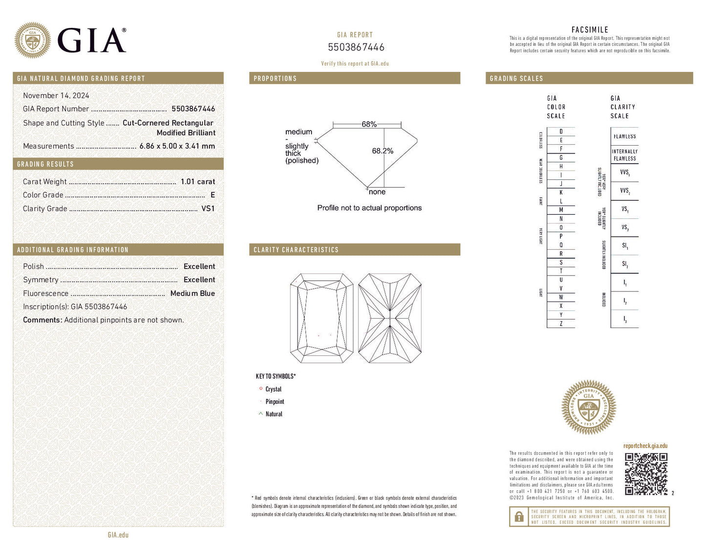 GIA-Certified 1.01 ct Radiant-Cut Diamond – E Color, VS1 Clarity