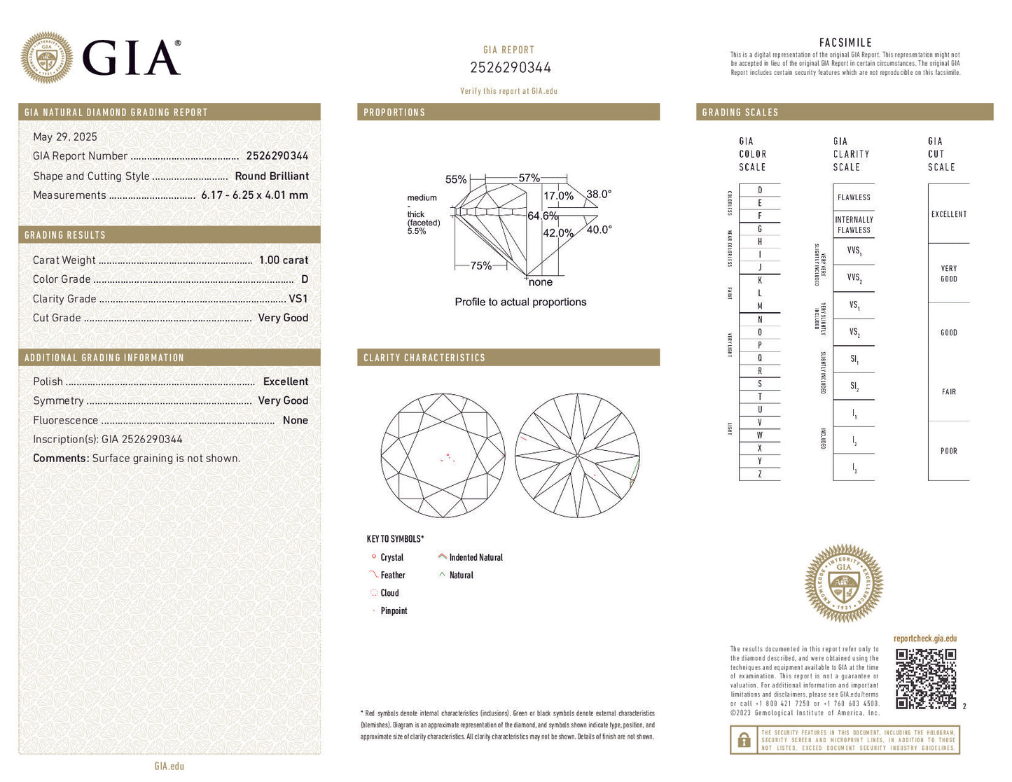 1.00 ct Round Brilliant Diamond — D Color, VS1 Clarity, GIA Certified