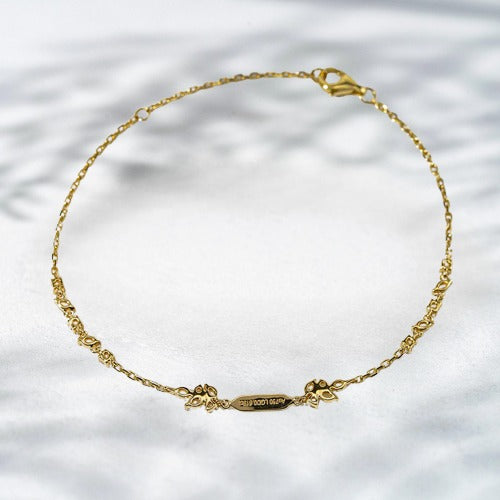 Radiant Curve 18K Yellow Gold Lab Diamond Bracelet | Elegant Adjustable Design