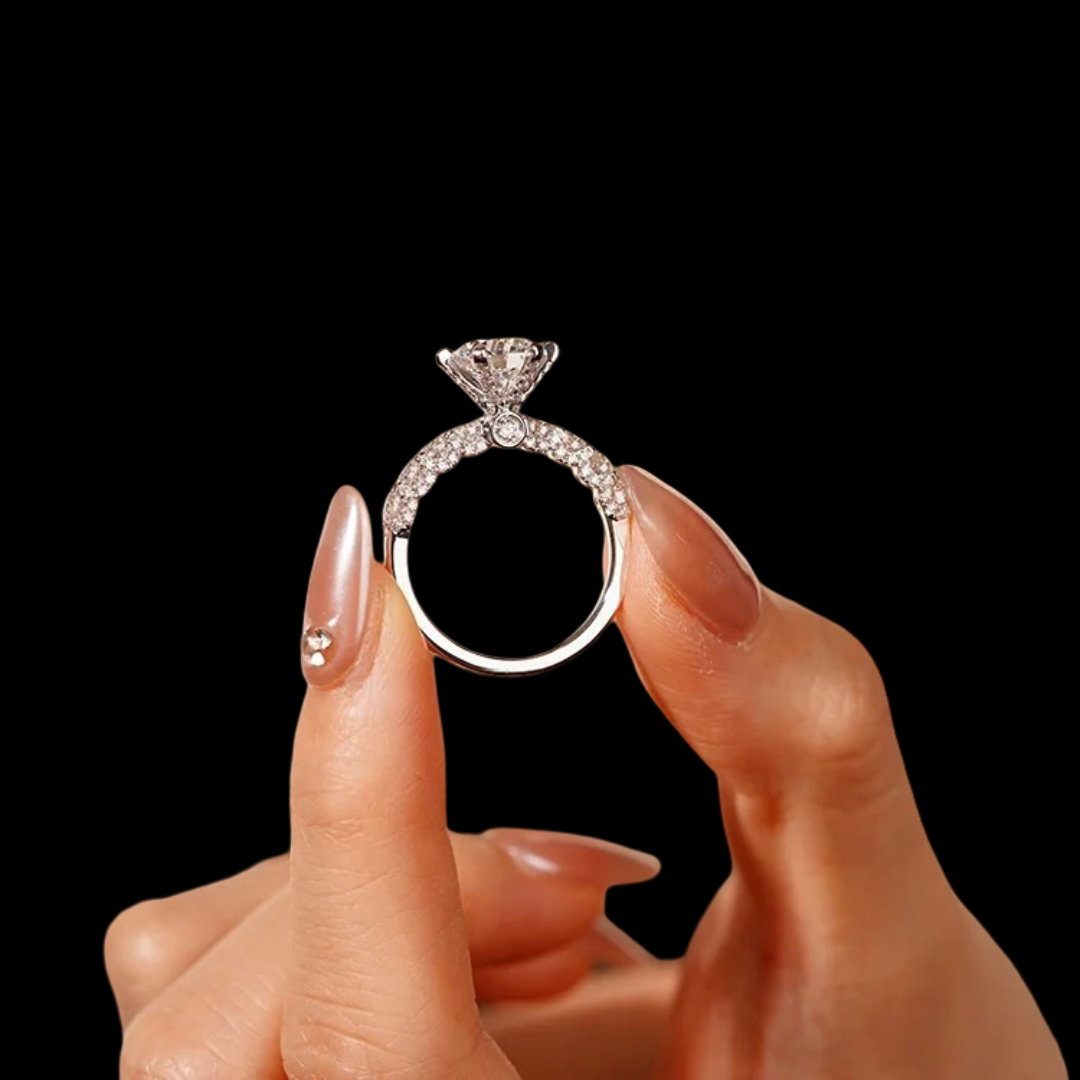 Moonlight Platinum PT950 Semi-Mount Ring – For 3.00 ct Center Stone