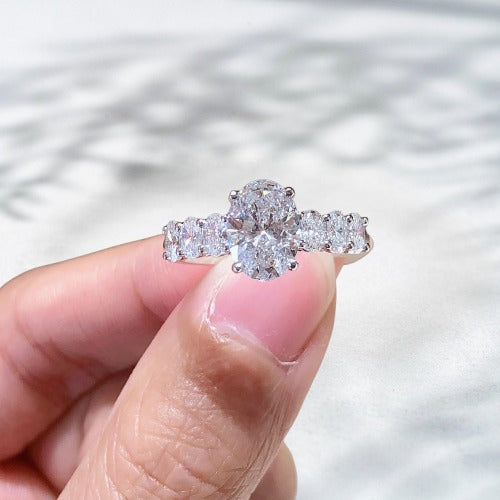 Ice Heir – 18K White Gold Natural Diamond Three-Stone Ring (2.25 ct)