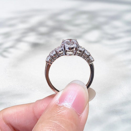 Ice Heir – 18K White Gold Natural Diamond Three-Stone Ring (2.25 ct)