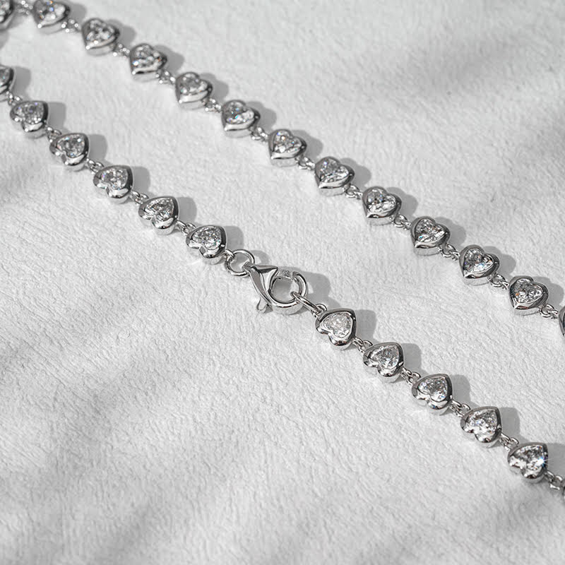 Frosted Rondo – 18K White Gold Lab Diamond Bracelet