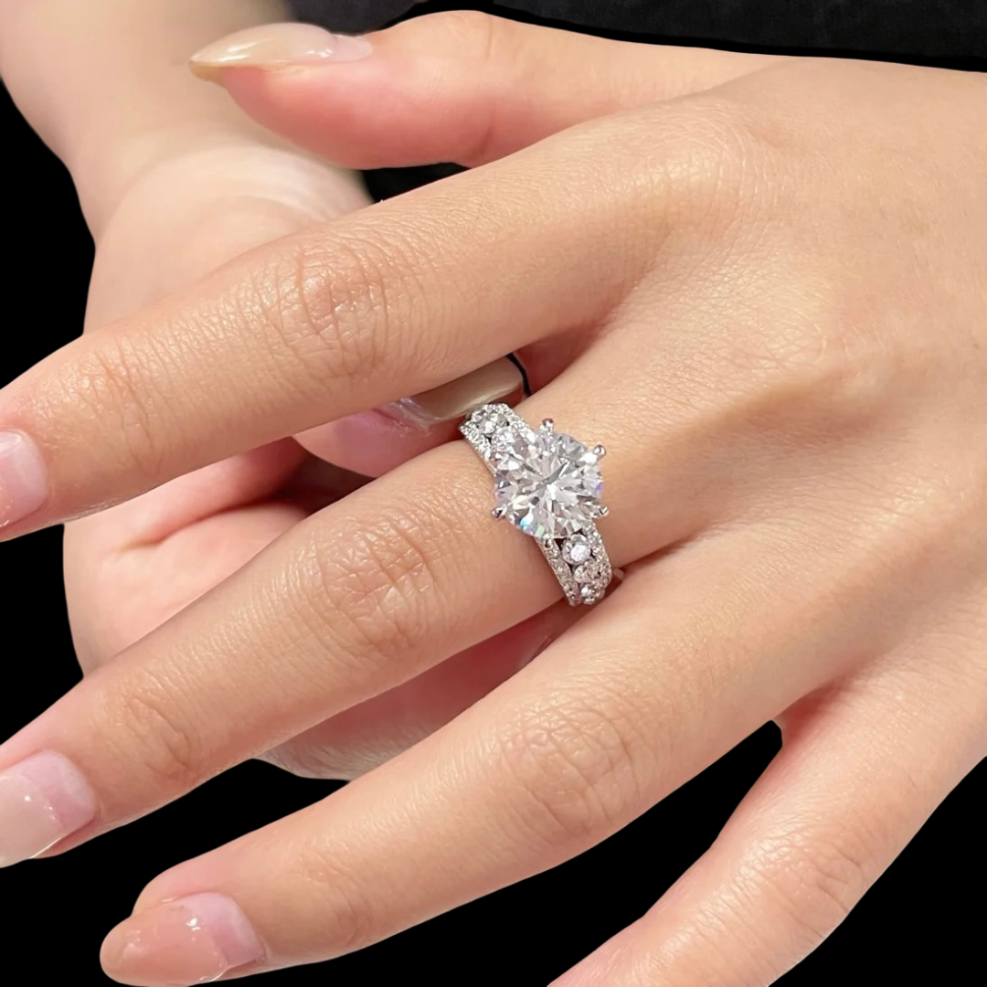 Celestia Platinum PT950 Round Brilliant Diamond Ring – 3.03 ct Center Stone