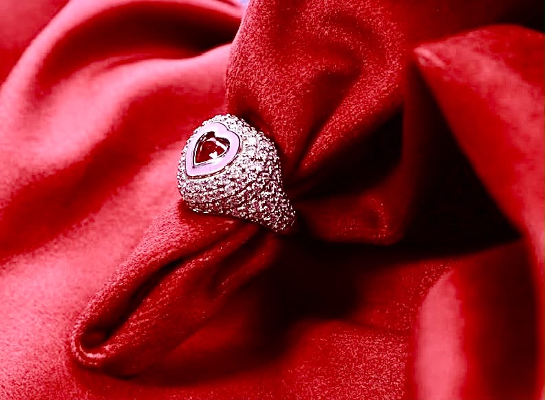 Heart Armour Pinky Ring