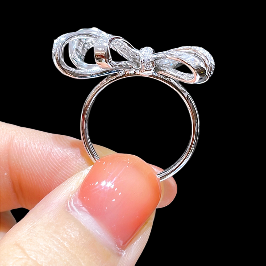 Celeste Bow Platinum PT950 Diamond Ring – 1.25 ct Total Diamonds