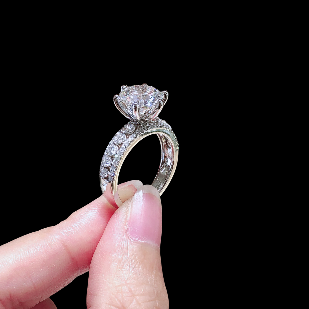 3.03 ct Platinum PT950 Lab Diamond Ring – E Color, VS1 Clarity