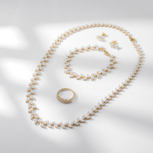 Golden Reverie – 18K Yellow Gold Lab Diamond Tennis Necklace