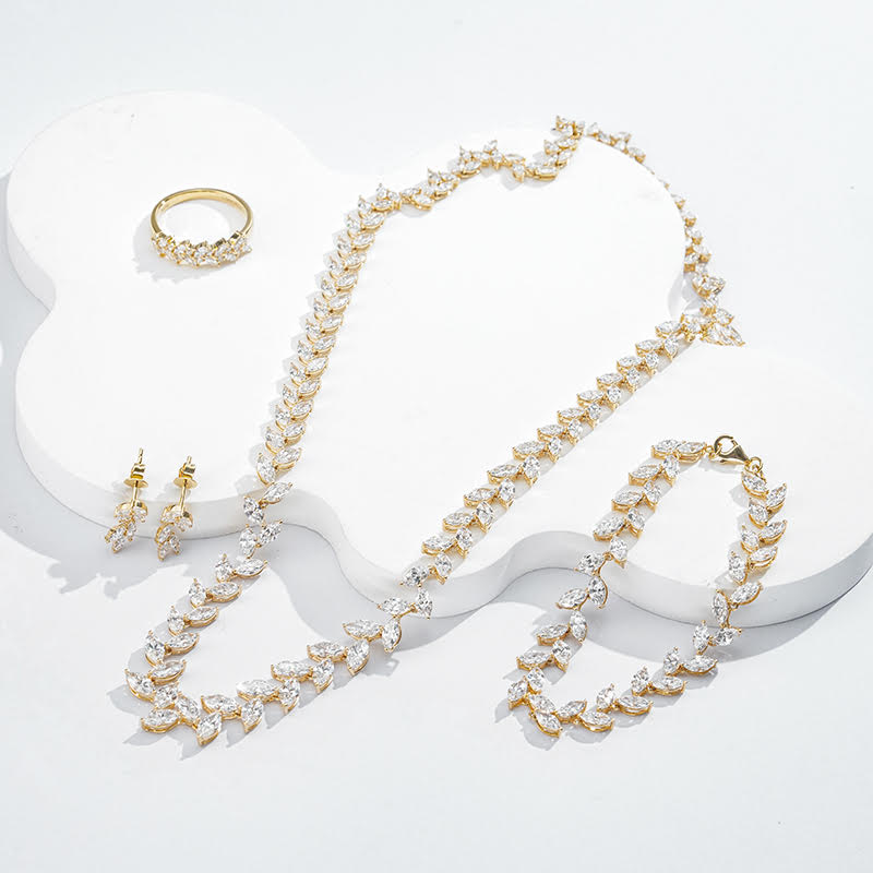 Golden Reverie – 18K Yellow Gold Lab Diamond Tennis Necklace