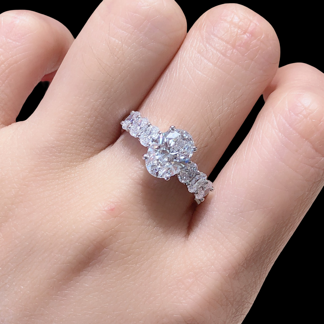 1.51 ct 18K White Gold Lab Diamond Ring – D Color, VS1 Clarity