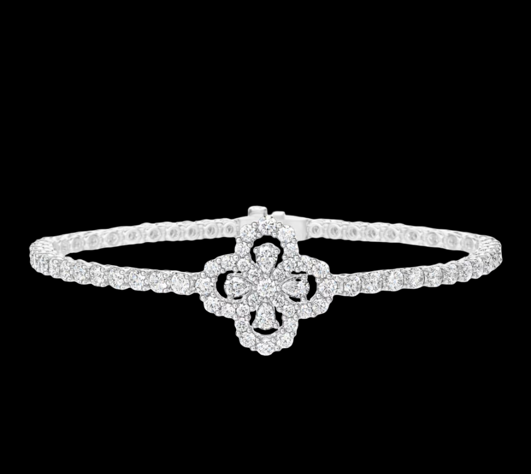 Fleur de Lumière Platinum PT950 Diamond Bracelet – 4.51 ct Total Diamonds