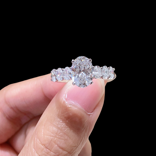 1.51 ct 18K White Gold Lab Diamond Ring – D Color, VS1 Clarity