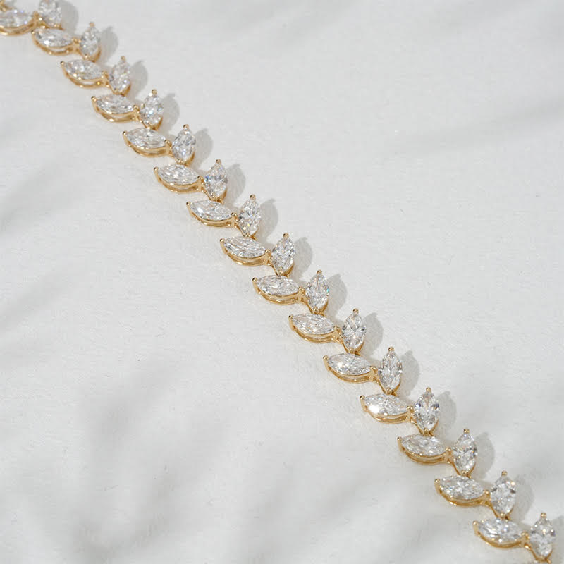 Whispering Wheat – 18K Yellow Gold Lab Diamond Bracelet